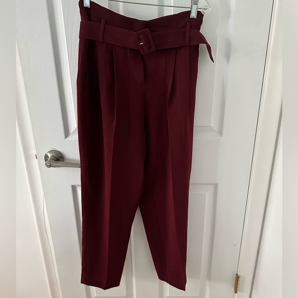 Burgundy high waisted pants - Picture 2 of 4